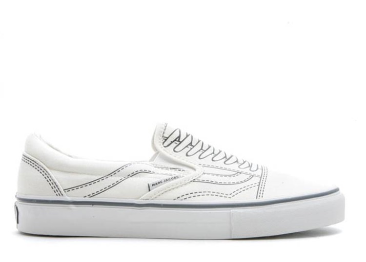Vans Cls.slip-on Lx - Marc Jacobs White/gunmetal