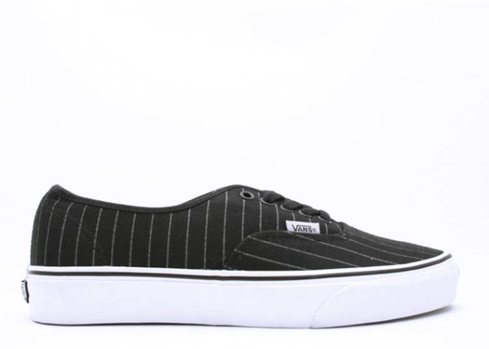 Vans Auténtico Negro A Rayas