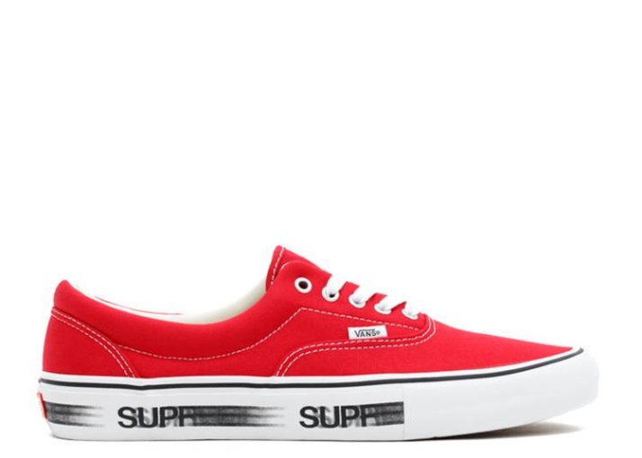 Vans Supreme X Era Pro - Logotipo De Movimiento Rojo