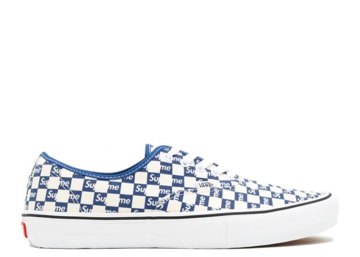 Vans Supreme X Authentic Pro - Azul A Cuadros
