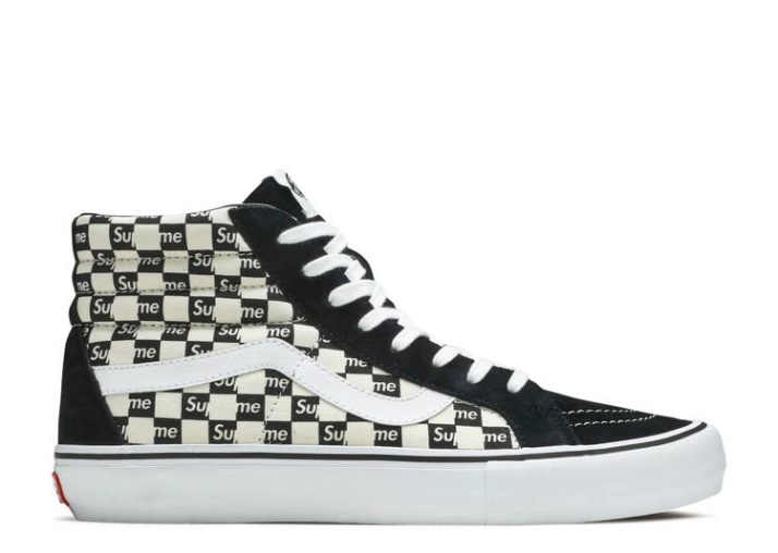 Vans Supreme X Sk8-hi Pro - Negro A Cuadros
