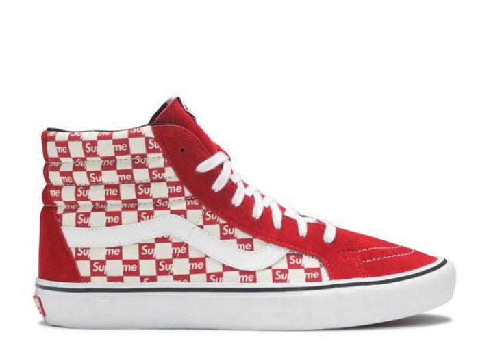 Vans Supreme X Sk8-hi Pro - Rojo A Cuadros