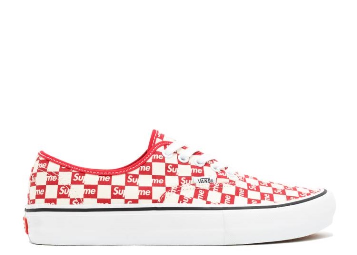 Vans Supreme X Authentic Pro - Rojo A Cuadros