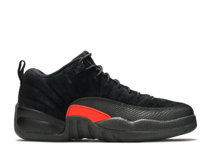Air Jordan 12 Retro Low Bg - Negro Max Naranja