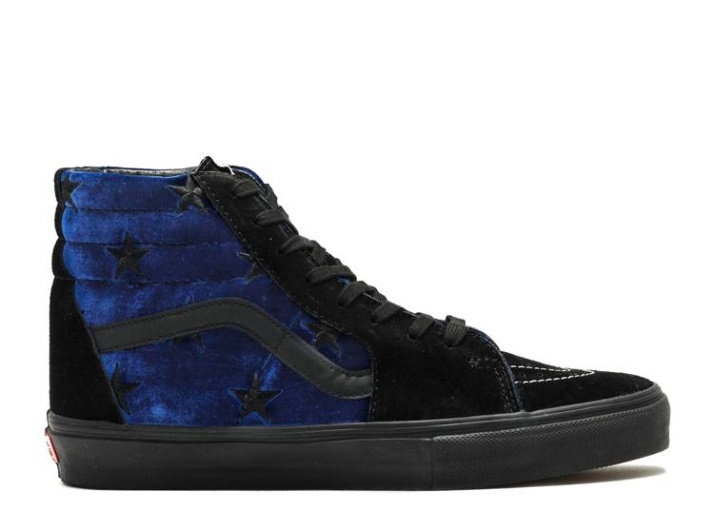 Vans Supreme X Sk8-hi Pro - Paquete De Terciopelo Azul Marino/negro/blanco