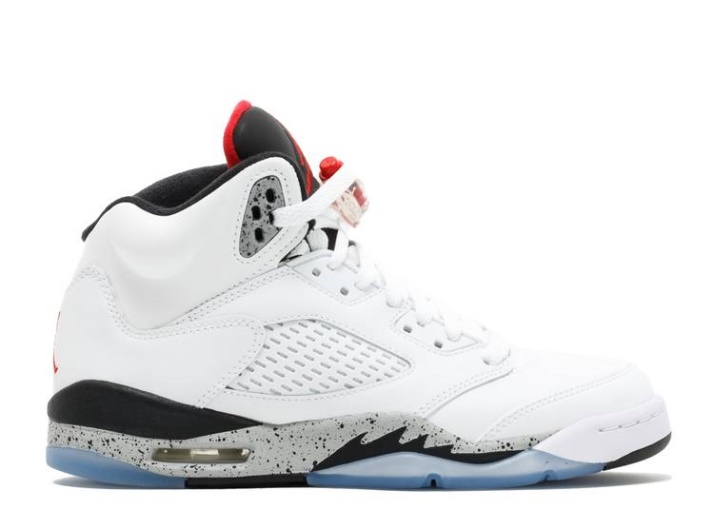 Air Jordan 5 Retro Gs - Cemento Blanco
