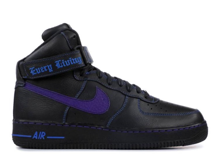 Nike Vlone X Air Force 1 Alto - Muestra De Swoosh Púrpura