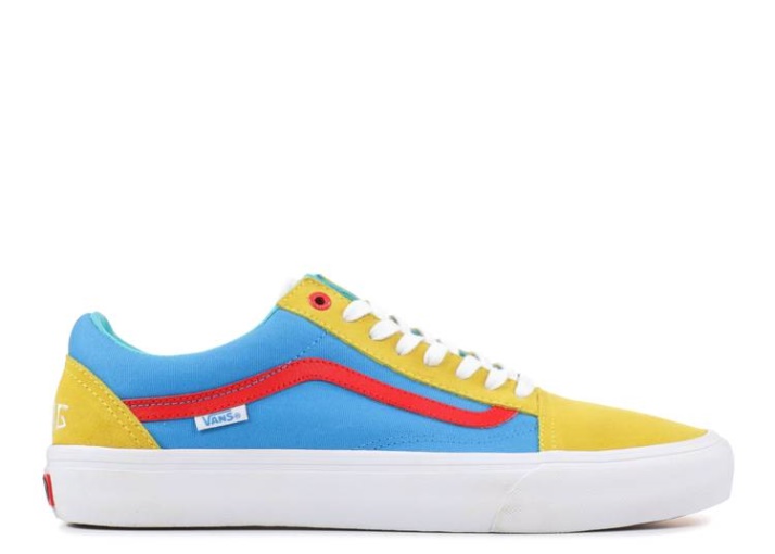 Vans Old Skool Pro - Golf Wang Amarillo/azul/rojo