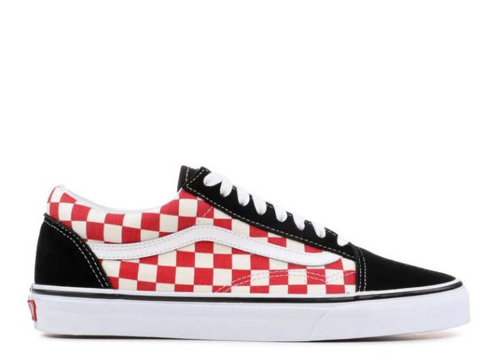 Vans Old Skool - Tablero De Ajedrez Rojo