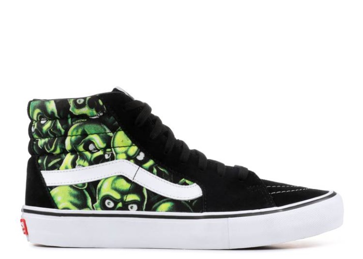 Vans Supreme X Sk8-hi - Montón De Calaveras Que Brillan En La Oscuridad