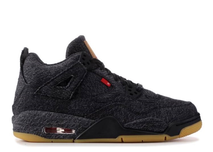 Levis X Air Jordan 4 Retro Gs - Denim Negro