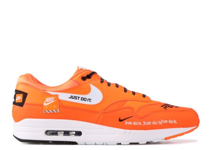 Nike Air Max 1 - Just Do It Naranja/negro/blanco