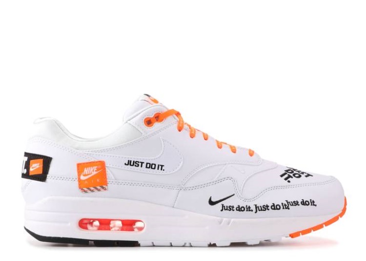 Nike Air Max 1 - Just Do It Blanco/naranja/negro