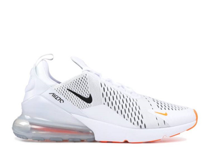 Nike Air Max 270 - Just Do It Blanco/negro/naranja Total