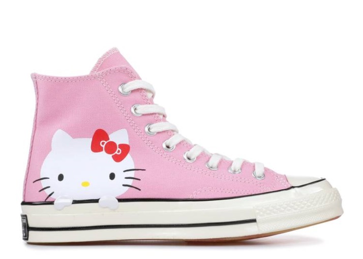 Converse Hello Kitty X Chuck 70 Lienzo Hi Top - Rosa Prisma