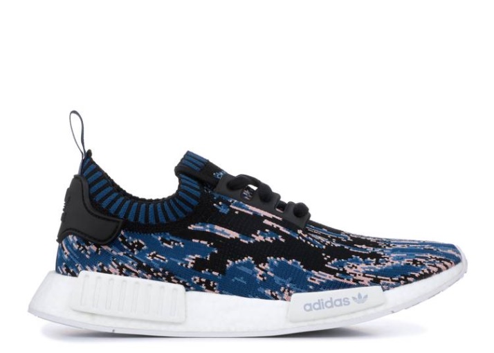 Adidas Sneakersnstuff X Nmd R1 Primeknit - Datamosh 2.0 Negro/azul Noche/core Azul