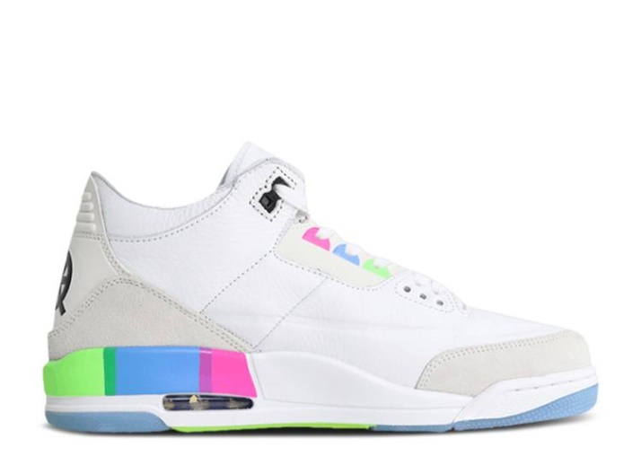 Air Jordan 3 Retro - Quai 54 Blanco/verde/rojo/negro/rosa