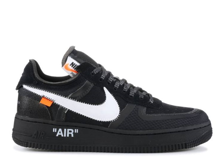 Nike Off White X Air Force 1 Bajo - Negro