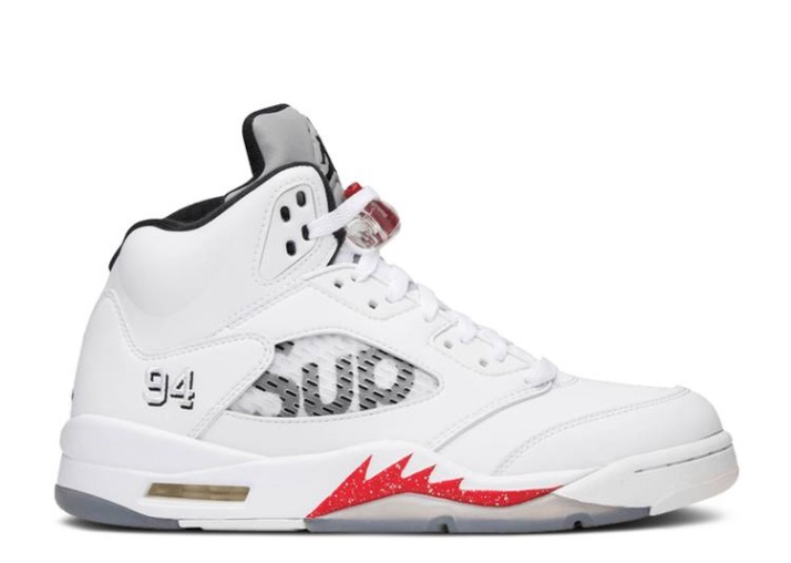 Supreme X Air Jordan 5 Retro - Blanco Muestra