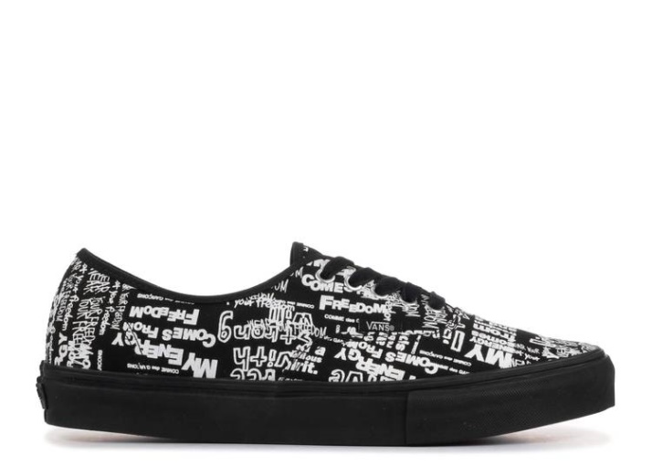 Vans Comme Des Garcons X Authentic Lx - Graffiti Negro/negro/blanco