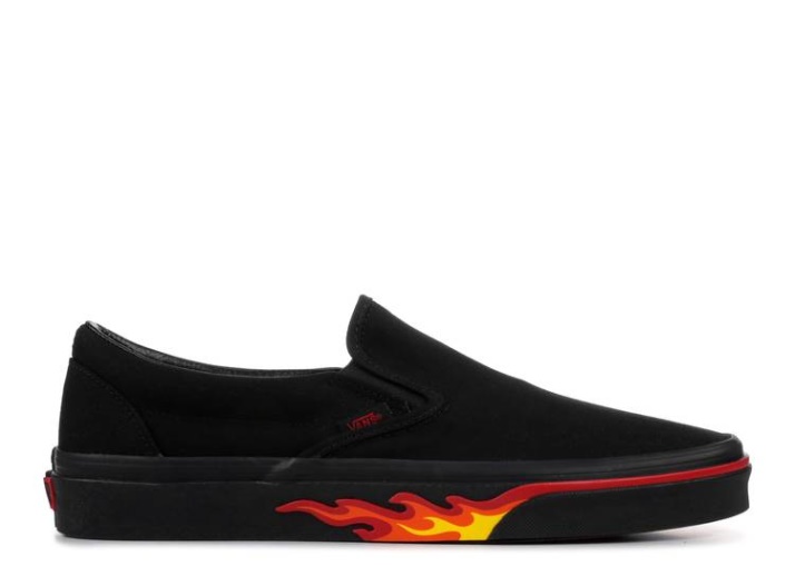 Vans Slip On - Pared De Llamas